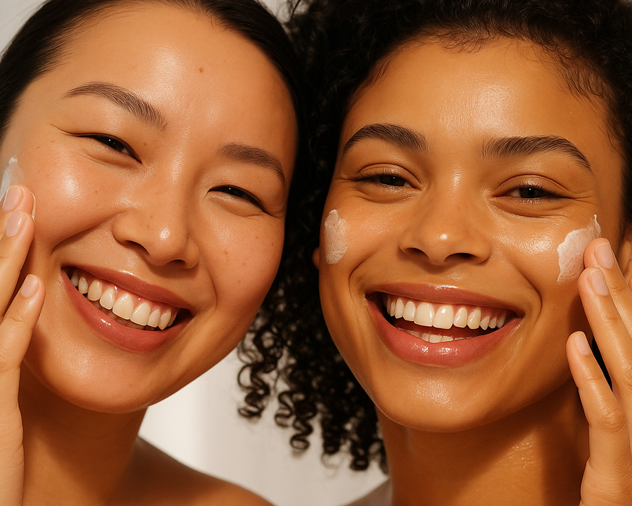 Two women Implementing Creams